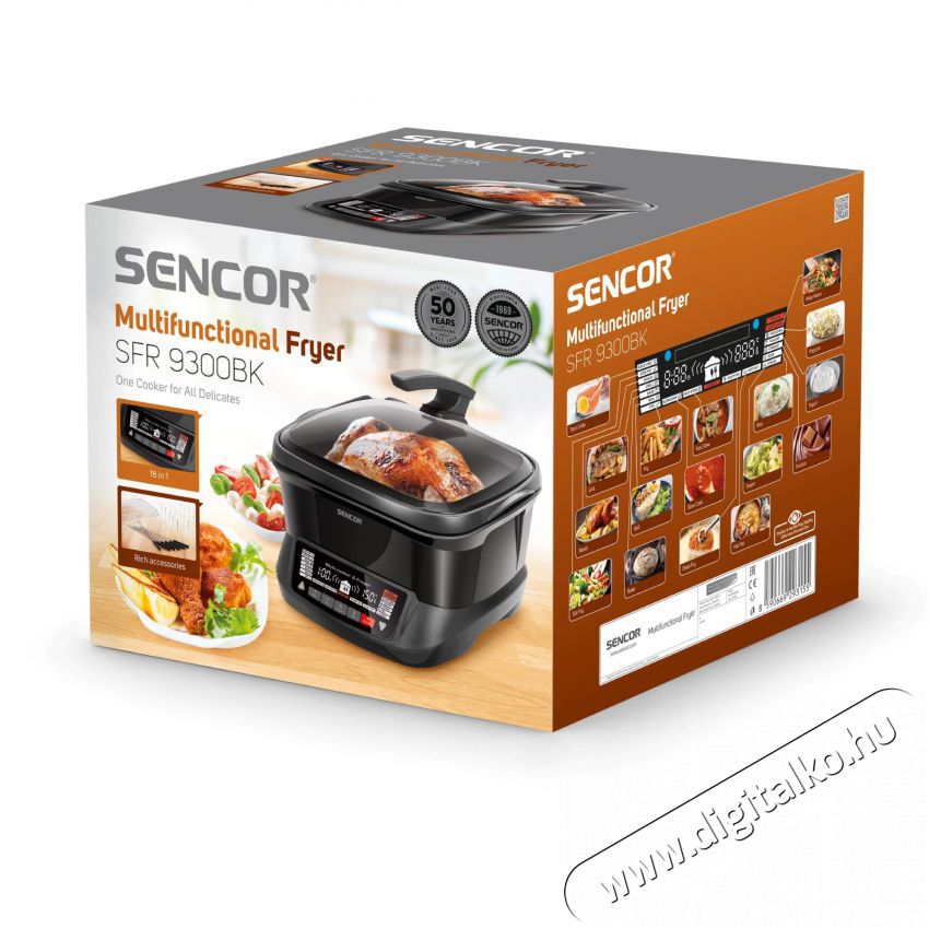 Sencor SFR 9300BK Multifunkciós sütő - fekete Konyhai termékek - Sütő-főzőlap, tűzhely (szabadonálló) - Mini sütő / mini grill / mini konyha - 364588