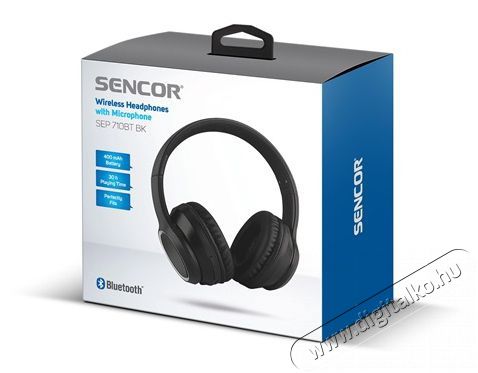 Sencor SEP 710BT fejhallgató - fekete Audio-Video / Hifi / Multimédia - Fül és Fejhallgatók - Fejhallgató mikrofonnal / headset - 376727