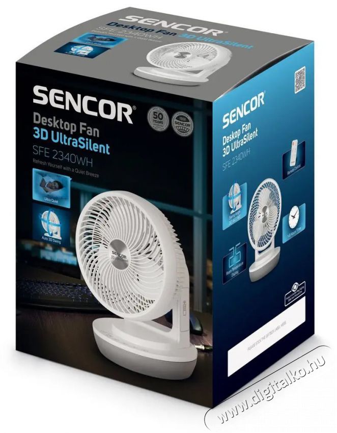 Sencor SFE 2340WH asztali ventilátor Háztartás / Otthon / Kültér - Ventilátor / Légkondicionáló - Asztali ventilátor - 376730