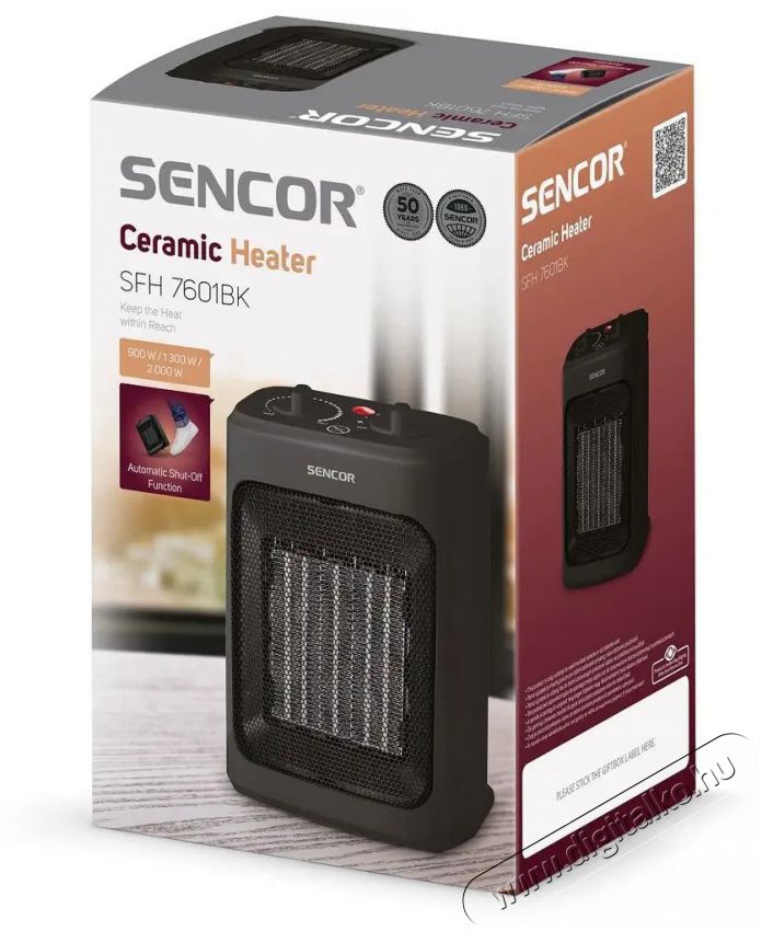 Sencor SFH 7601BK kerámia hősugárzó Háztartás / Otthon / Kültér - Fűtés - Fűtőventilátoros hősugárzó - 376732