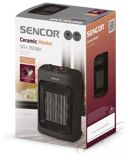 Sencor SFH 7601BK kerámia hősugárzó Háztartás / Otthon / Kültér - Fűtés - Fűtőventilátoros hősugárzó - 376732