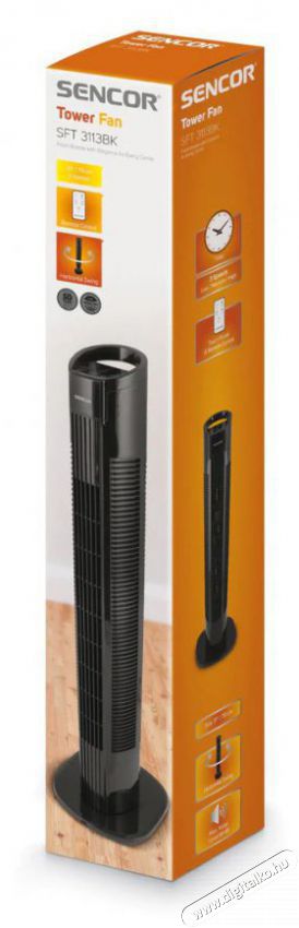 Sencor SFT 3113BK oszlop ventilátor Háztartás / Otthon / Kültér - Ventilátor / Légkondicionáló - Álló / padló ventilátor - 376737