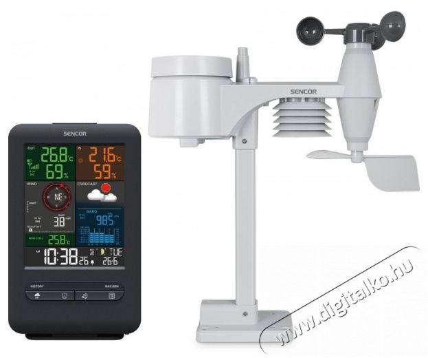 Sencor SWS 9300 meteorológiai állomás Háztartás / Otthon / Kültér - Lakásfelszerelés - Időjárás állomás - 376873