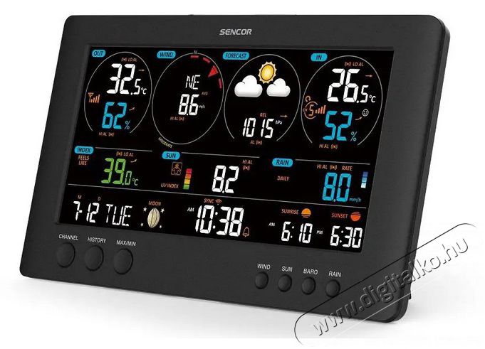 Sencor SWS 12500 WiFi meteorológiai állomás Háztartás / Otthon / Kültér - Lakásfelszerelés - Időjárás állomás - 376866