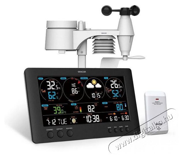 Sencor SWS 12500 WiFi meteorológiai állomás Háztartás / Otthon / Kültér - Lakásfelszerelés - Időjárás állomás - 376866