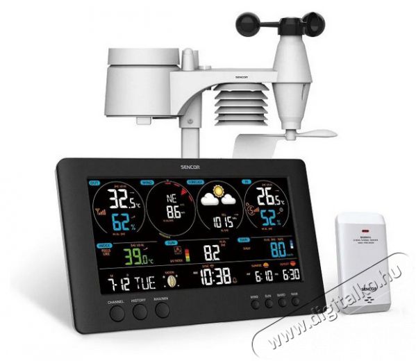Sencor SWS 12500 WiFi meteorológiai állomás Háztartás / Otthon / Kültér - Lakásfelszerelés - Időjárás állomás - 376866