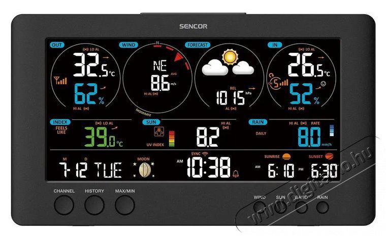Sencor SWS 12500 WiFi meteorológiai állomás Háztartás / Otthon / Kültér - Lakásfelszerelés - Időjárás állomás - 376866