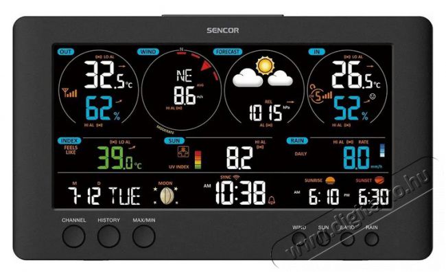 Sencor SWS 12500 WiFi meteorológiai állomás Háztartás / Otthon / Kültér - Lakásfelszerelés - Időjárás állomás - 376866