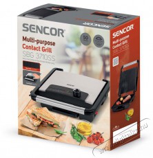 Sencor SBG 3710SS Kontakt grillsütő - Fekete-Ezüst Konyhai termékek - Konyhai kisgép (sütés / főzés / hűtés / ételkészítés) - Kontakt grill sütő / sütőlap - 400626