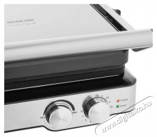 Sencor SBG 4010SS Kontakt grillsütő - Fekete-Ezüst Konyhai termékek - Konyhai kisgép (sütés / főzés / hűtés / ételkészítés) - Kontakt grill sütő / sütőlap - 400627