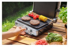 Sencor SBG 4010SS Kontakt grillsütő - Fekete-Ezüst Konyhai termékek - Konyhai kisgép (sütés / főzés / hűtés / ételkészítés) - Kontakt grill sütő / sütőlap - 400627