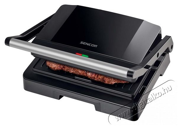 Sencor SBG 2070SS Kontakt, Pannini Grill - Fekete Konyhai termékek - Konyhai kisgép (sütés / főzés / hűtés / ételkészítés) - Kontakt grill sütő / sütőlap - 400625