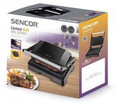 Sencor SBG 2070SS Kontakt, Pannini Grill - Fekete Konyhai termékek - Konyhai kisgép (sütés / főzés / hűtés / ételkészítés) - Kontakt grill sütő / sütőlap - 400625