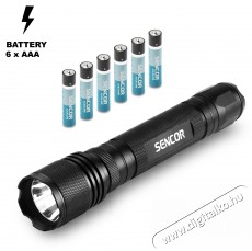 Sencor SLL 112 Elemlámpa 5W 6XAA ALU Háztartás / Otthon / Kültér - Világítás / elektromosság - Zseblámpa / elemlámpa - 475144