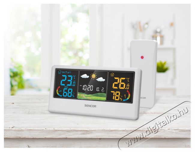 Sencor SWS 4100 W IDŐJÁRÁS ÁLLOMÁS Háztartás / Otthon / Kültér - Lakásfelszerelés - Időjárás állomás - 493396