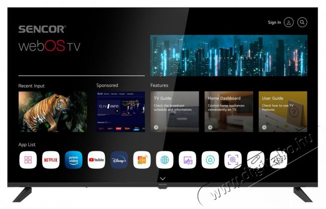 Sencor SLE 43FS802TCSB SMART TV Televíziók - LED televízió - 1080p Full HD felbontású - 495233