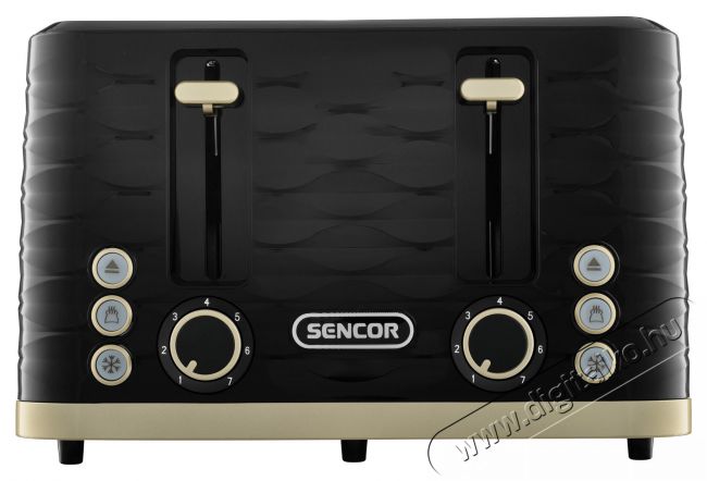 Sencor STS 7551BK Kenyérpirító 4szeletes Konyhai termékek - Konyhai kisgép (sütés / főzés / hűtés / ételkészítés) - Kenyérpirító - 493704