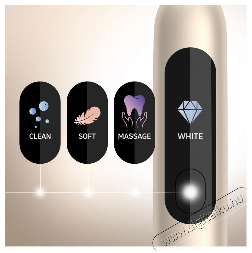 Sencor SOC 5011GD Elektromos fogkefe Sz&eacute;ps&eacute;g&aacute;pol&aacute;s / Eg&eacute;szs&eacute;g - Sz&aacute;j / fog &aacute;pol&aacute;s - Elektromos fogkefe - 525949