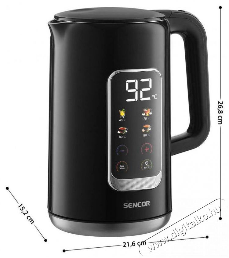 Sencor SWK 0951BK Konyhai term&eacute;kek - V&iacute;zforral&oacute; / teafőző - 513194