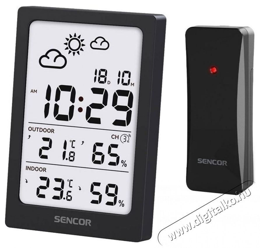 Sencor SWS 2300 B Időj&aacute;r&aacute;s &aacute;llom&aacute;s H&aacute;ztart&aacute;s / Otthon / K&uuml;lt&eacute;r - Lak&aacute;sfelszerel&eacute;s - Időj&aacute;r&aacute;s &aacute;llom&aacute;s - 531057