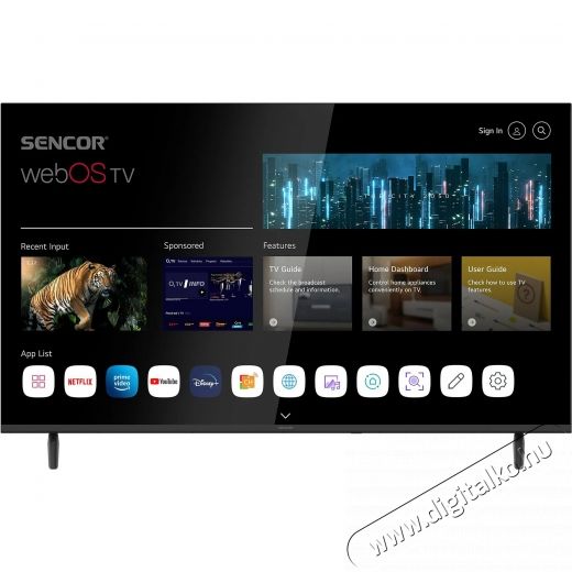Sencor SLE 43FS803B WEBOS SMART TV Telev&iacute;zi&oacute;k - LED telev&iacute;zi&oacute; - 1080p Full HD felbont&aacute;s&uacute; - 531551