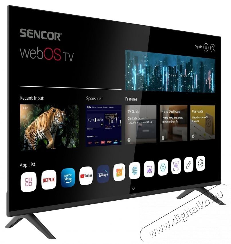 Sencor SLE 43FS803B WEBOS SMART TV Telev&iacute;zi&oacute;k - LED telev&iacute;zi&oacute; - 1080p Full HD felbont&aacute;s&uacute; - 531551