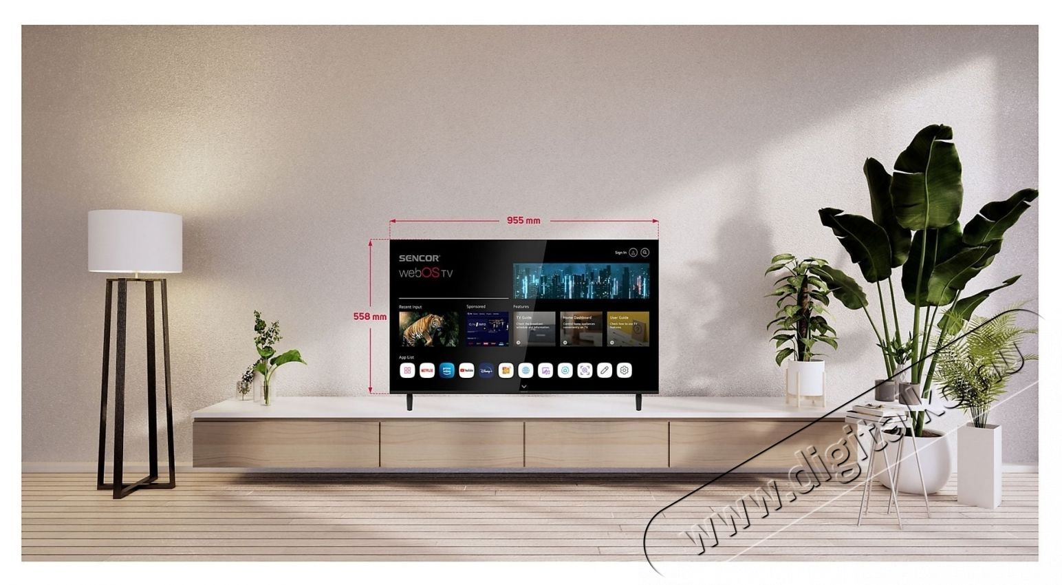 Sencor SLE 43FS803B WEBOS SMART TV Telev&iacute;zi&oacute;k - LED telev&iacute;zi&oacute; - 1080p Full HD felbont&aacute;s&uacute; - 531551