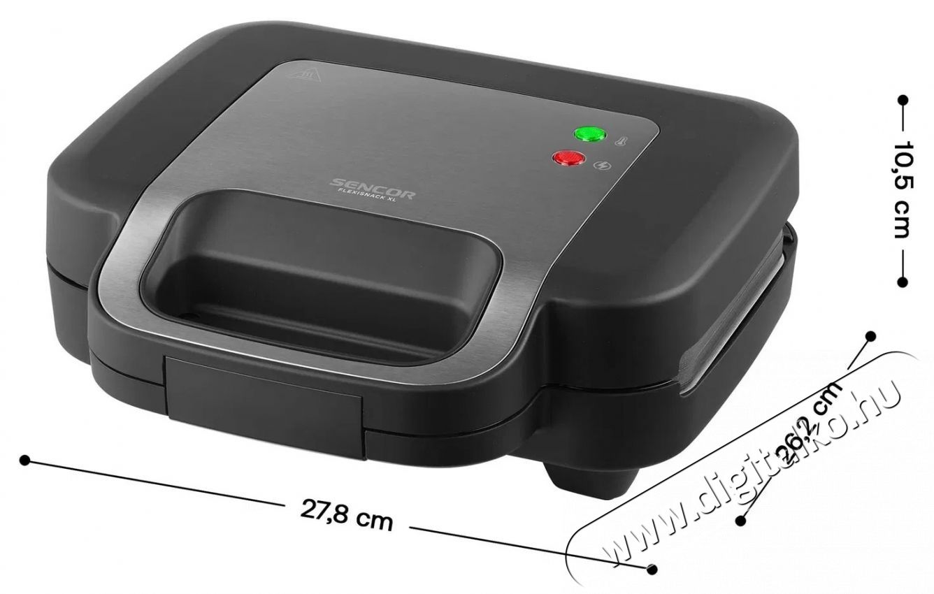 Sencor SSM 9860BK 6in1 Szendvicss&uuml;tő Konyhai term&eacute;kek - Konyhai kisg&eacute;p (s&uuml;t&eacute;s / főz&eacute;s / hűt&eacute;s / &eacute;telk&eacute;sz&iacute;t&eacute;s) - Melegszendvics / gofri s&uuml;tő - 531556