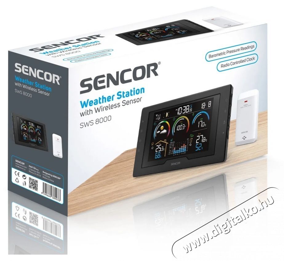 Sencor SWS 8000 Időj&aacute;r&aacute;s &aacute;llom&aacute;s H&aacute;ztart&aacute;s / Otthon / K&uuml;lt&eacute;r - Lak&aacute;sfelszerel&eacute;s - Időj&aacute;r&aacute;s &aacute;llom&aacute;s - 531587