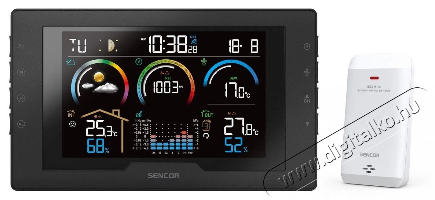 Sencor SWS 8000 Időj&aacute;r&aacute;s &aacute;llom&aacute;s H&aacute;ztart&aacute;s / Otthon / K&uuml;lt&eacute;r - Lak&aacute;sfelszerel&eacute;s - Időj&aacute;r&aacute;s &aacute;llom&aacute;s - 531587