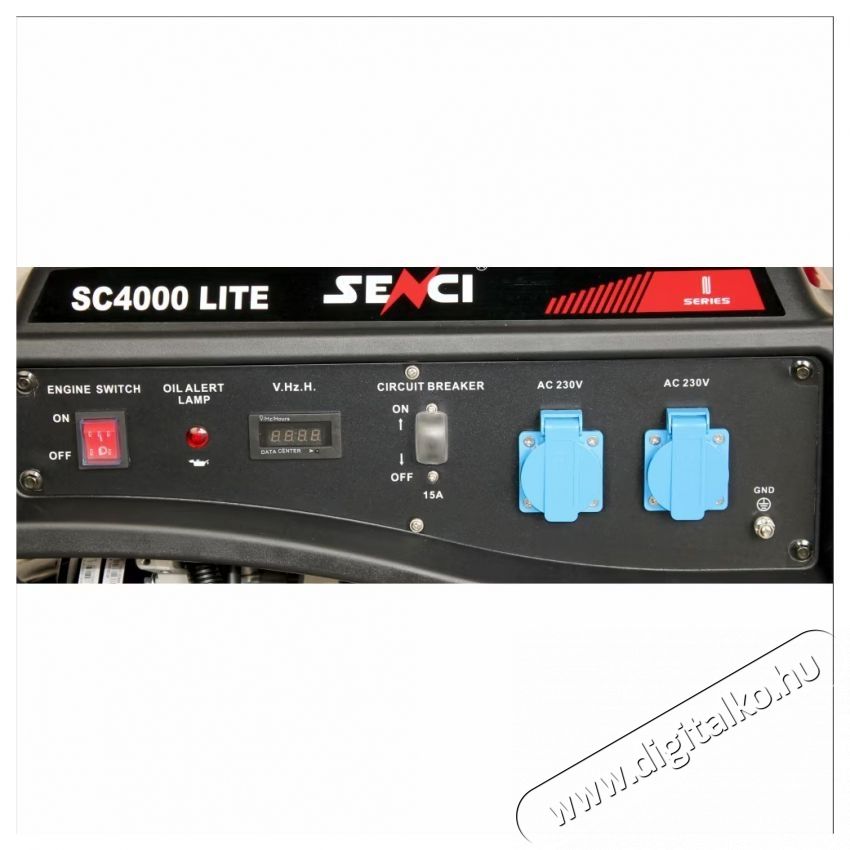 SENCI LITE Benzines &aacute;ramfejlesztő, 7.5 LE, 223 cm3, 3300 W, 230 V, AVR, ber&aacute;nt&oacute;s ind&iacute;t&oacute;rendszer, 15 l, 13.5 h &uuml;zemidő H&aacute;ztart&aacute;s / Otthon / K&uuml;lt&eacute;r - Szersz&aacute;m - &Aacute;ramfejlesztő - 537287