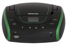 Sencor SPT 1600 BGN rádiómagnó - fekete/zöld Audio-Video / Hifi / Multimédia - Hordozható CD / DVD / Multimédia készülék - Hordozható CD / Multimédia rádiómagnó / Boombox - 310476