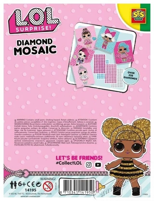 SES L. O. L. - mozaik strasszk&ouml;vekkel H&aacute;ztart&aacute;s / Otthon / K&uuml;lt&eacute;r - J&aacute;t&eacute;k / Sport - Kreat&iacute;v / k&eacute;szs&eacute;gfejlesztő j&aacute;t&eacute;k - 532181