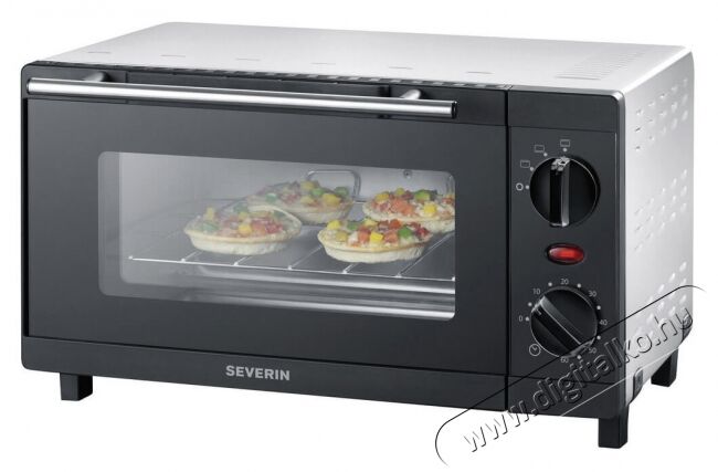 Severin TO2052 mini sütő - fekete Konyhai termékek - Sütő-főzőlap, tűzhely (szabadonálló) - Mini sütő / mini grill / mini konyha - 331179