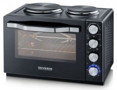 Severin TO2065 mini konyha - fekete Konyhai termékek - Sütő-főzőlap, tűzhely (szabadonálló) - Mini sütő / mini grill / mini konyha - 361093