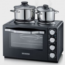 Severin TO2065 mini konyha - fekete Konyhai termékek - Sütő-főzőlap, tűzhely (szabadonálló) - Mini sütő / mini grill / mini konyha - 361093
