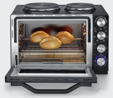Severin TO2065 mini konyha - fekete Konyhai termékek - Sütő-főzőlap, tűzhely (szabadonálló) - Mini sütő / mini grill / mini konyha - 361093