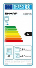 SHARP K60D22BM1EU elektromos sütő Konyhai termékek - Sütő-főzőlap, tűzhely (beépíthető) - Sütő (beépíthető) - 306251