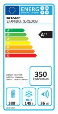 SHARP SJXP680GBK No Frost felülfagyasztós hűtőszekrény Konyhai termékek - Hűtő, fagyasztó (szabadonálló) - Felülfagyasztós kombinált hűtő - 333005