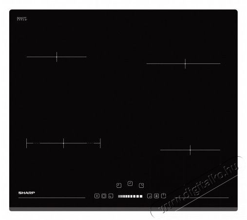 SHARP KH6V08BS00EU elektromos főzőlap Konyhai termékek - Sütő-főzőlap, tűzhely (beépíthető) - Elektromos főzőlap (beépíthető) - 306099