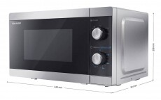 SHARP YC-MS01E-S mikrohullámú sütő Konyhai termékek - Mikrohullámú sütő - Mikrohullámú sütő (szabadonálló) - 346914
