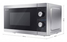 SHARP YC-MG01E-S mikrohullámú sütő Konyhai termékek - Mikrohullámú sütő - Mikrohullámú sütő (szabadonálló) - 346911