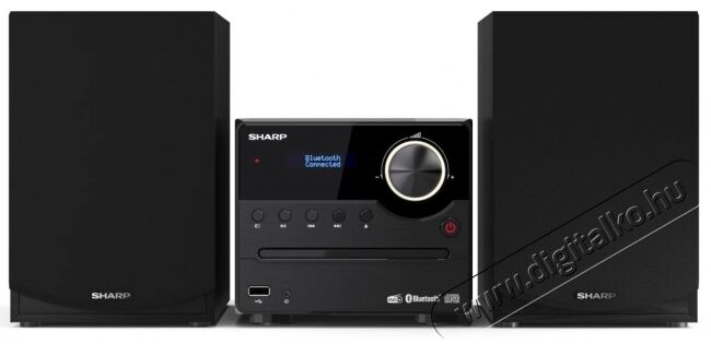 SHARP XL-B512BK Bluetooth mikrohifi rendszer - fekete, fa hangszórókkal Audio-Video / Hifi / Multimédia - Hifi - Sztereó - Mikro-, mini hifi rendszer - 369933