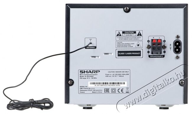 SHARP XL-B510(BR) micro HiFi rendszer - barna Audio-Video / Hifi / Multimédia - Hifi - Sztereó - Mikro-, mini hifi rendszer - 353179