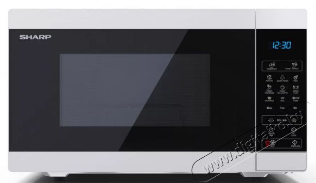 SHARP YC-MG51EW mikrohullámú sütő - fehér-fekete  Konyhai termékek - Mikrohullámú sütő - Mikrohullámú sütő (szabadonálló) - 371608