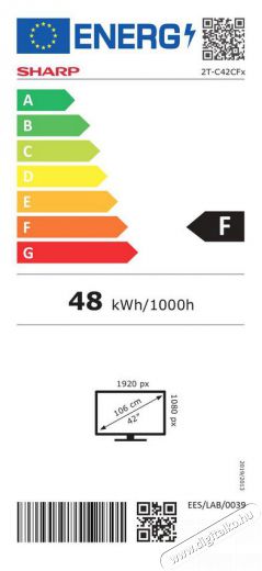 SHARP 42CF5E Full HD LED televízió Televíziók - LED televízió - 1080p Full HD felbontású - 372238