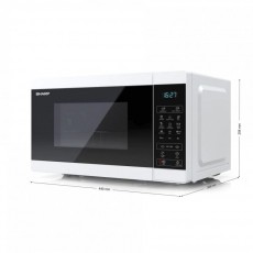 SHARP YC-MG02EW mikrohullámú sütő - fehér-fekete  Konyhai termékek - Mikrohullámú sütő - Mikrohullámú sütő (szabadonálló) - 371607