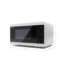 SHARP YC-MG81EW mikrohullámú sütő - fehér-fekete  Konyhai termékek - Mikrohullámú sütő - Mikrohullámú sütő (szabadonálló) - 371609