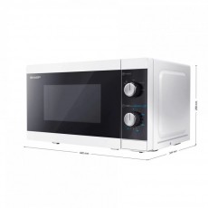 SHARP YC-MS01EW mikrohullámú sütő - fekete-fehér Konyhai termékek - Mikrohullámú sütő - Mikrohullámú sütő (szabadonálló) - 371610