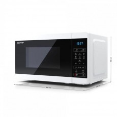 SHARP YC-MS02EW mikrohullámú sütő - fehér fekete  Konyhai termékek - Mikrohullámú sütő - Mikrohullámú sütő (szabadonálló) - 371611